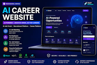 develop saas ai career website, ai job portal, ai recruitment website