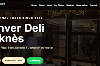 premium restaurant website design