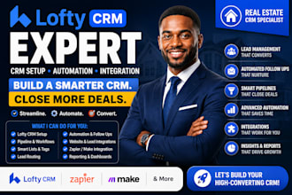 be your lofty crm expert for CRM setup, automation and integration