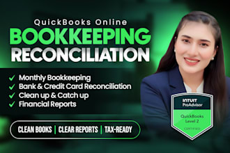 monthly bookkeeping and reconciliation in quickbooks online