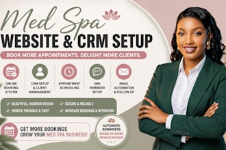 build med spa website booking system crm appointment and sms reminder setup