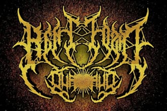 design brutal custom metal logo for your band or merchandise