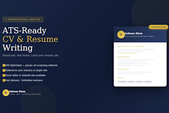 write professional CV and resume that gets you hired