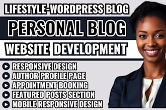 personal blog website, lifestyle website wordpress website personal blog website
