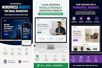 design a responsive wordpress small business website with elementor
