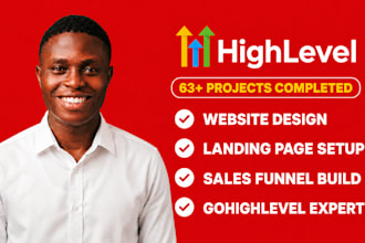 build gohighlevel website, landing page and ghl funnel as a gohighlevel expert