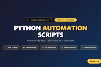 write a python script to automate any task or workflow