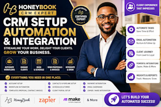 be your honeybook expert for CRM setup, automation and integration