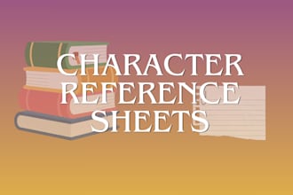 create a chracter reference sheet for your novel