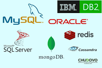 design databases like as mysql, postgresql, mariadb, mongodb, sql server