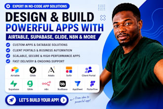 airtable glide, adalo softr client portal glide n8n budibase appsheet sharetribe