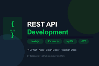 build a rest API with node js express and mysql