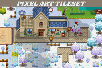 pixel art tileset tilemap top down game asset tiles rpg maker environment