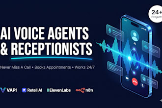 build an ai voice agent or ai receptionist with vapi, retell and n8n