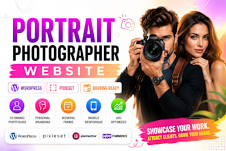 design wordpress portrait photographer website brand photographer website