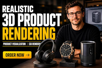 do realistic 3d product rendering, product visualization, cgi renders