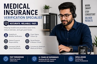 verify medical insurance eligibility, benefits, and claim status for US provider