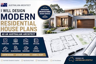 design modern residential house plans as an australian architect