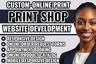 print shop website, print shop ecommerce website, printing company website