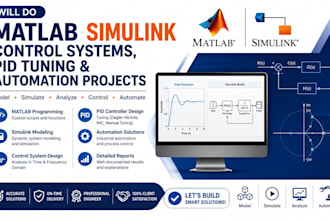 do matlab simulink, control systems, pid tuning and programming  projects