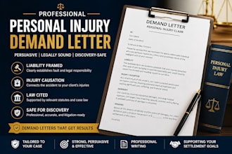 write insurance and policy limit demand letters for personal injury law firm
