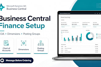 configure finance chart of accounts in business central