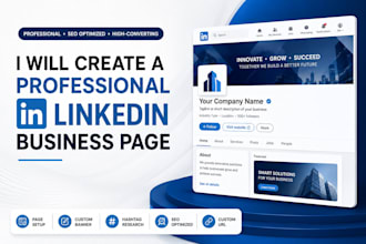 create a professional linkedin business page