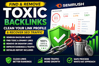 find and remove toxic backlinks clean up help recover SEO traffic