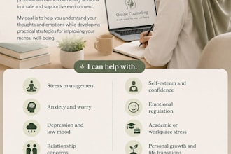 provide professional online counseling and psychological support sessions