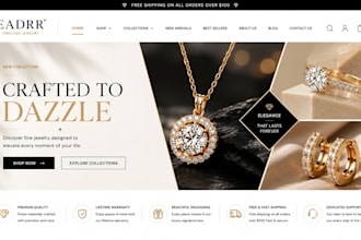 jewelry website jewelry store  jewelry shopify shopify website  dropshipping sto