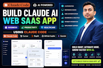 build claude ai web saas app business productivity healthcare using claude code