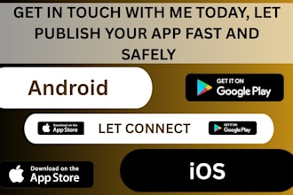 publish your android and ios app to the google play store and apple app store