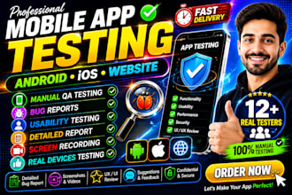 do android ios mobile app testing, QA testing bug reports and usability testing