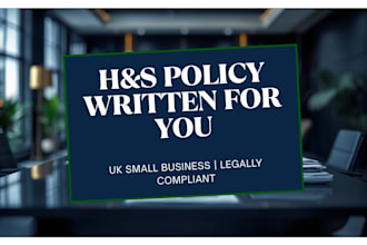 write a UK health and safety policy for your business legally compliant