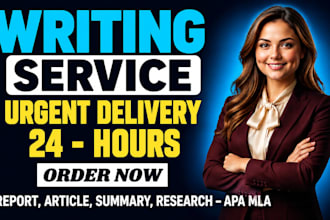 be your urgent article writer for research and summary writing in apa mla format