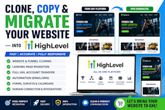 clone copy gohighlevel website transfer go high level migrate ghl landing page