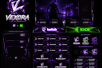 design twitch logo, twitch overlay, kick, animated stream overlay, screen panel