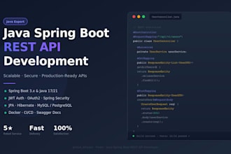 develop java spring boot rest apis for your application