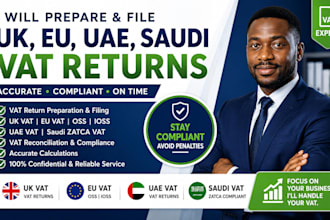 prepare and file UK eu uae saudi vat returns and vat filing accurately