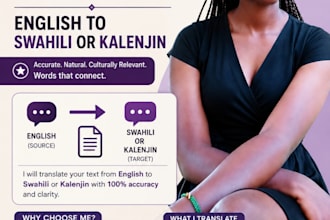 translate english to swahili or kalenjin
