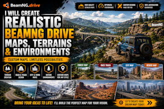 create realistic beamng drive maps, terrains and environments