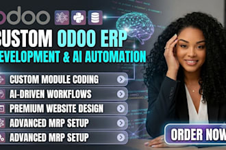odoo erp customization development manufacturing mrp ai automation website
