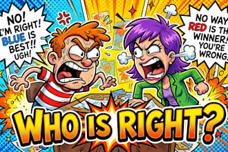 design cartoon style thumbnail for your youtube channel