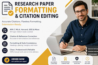 format your research paper and fix apa mla ieee citations for submission