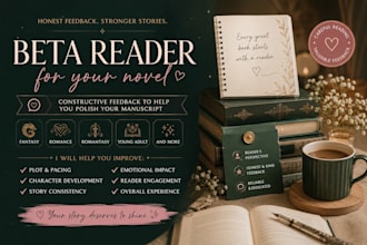 be your beta reader for fantasy and romance books