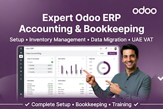 setup odoo accounting, bookkeeping to odoo, inventory data migration, odoo erp