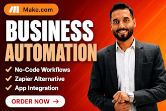 do make com automation, make com workflow, ai automation and app integrat