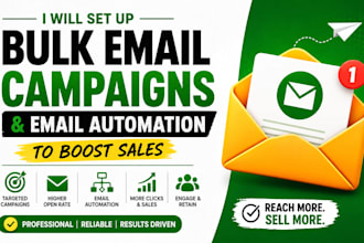 setup bulk email campaigns and email automation to boost sales via klaviyo