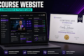build a responsive online course website on learndash or tutor ims