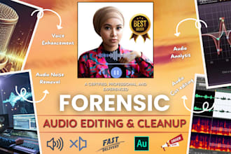 forensic audio editing, cleanup, noise reduction,  enhancement, audio engineer